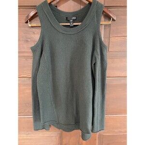 Aqua cashmere Cold Shoulder sweater women’s small gray casual core preppy fit